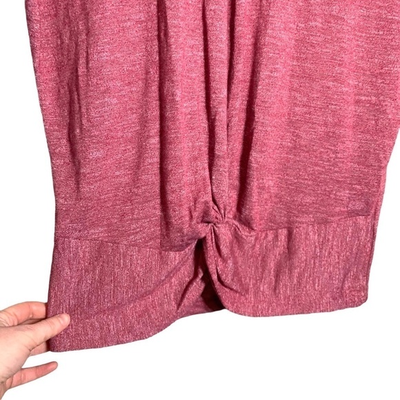 Y2K Juicy Couture Red Dolman Sleeve Front Twist Hem Short Sleeve Shirt - Picture 8 of 16